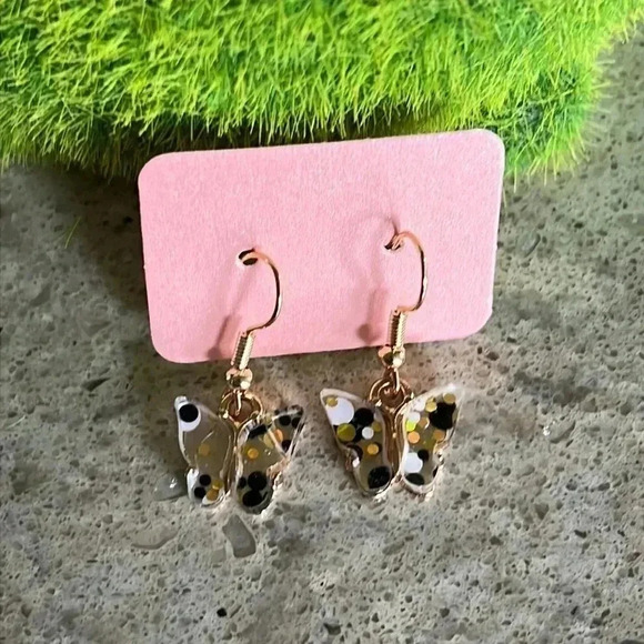 NEW handmade  by jax butterfly earrings - Picture 1 of 2